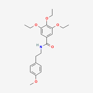 molecular formula C22H29NO5 B3521348 3,4,5-triethoxy-N-[2-(4-methoxyphenyl)ethyl]benzamide 