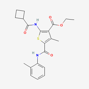 ETHYL 2-CYCLOBUTANEAMIDO-4-METHYL-5-[(2-METHYLPHENYL)CARBAMOYL]THIOPHENE-3-CARBOXYLATE