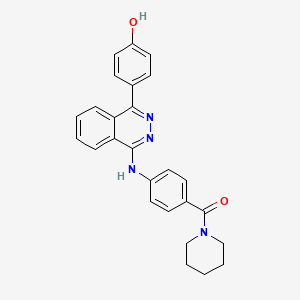 (4-((4-(4-Hydroxyphenyl)phthalazin-1-yl)amino)phenyl)(piperidin-1-yl)methanone