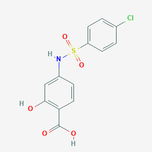 4-{[(4-Chlorophenyl)sulfonyl]amino}-2-hydroxybenzoic acid