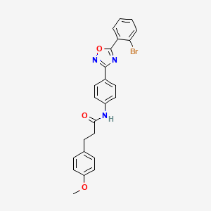 N-{4-[5-(2-bromophenyl)-1,2,4-oxadiazol-3-yl]phenyl}-3-(4-methoxyphenyl)propanamide