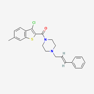 1-(3-CHLORO-6-METHYL-1-BENZOTHIOPHENE-2-CARBONYL)-4-[(2E)-3-PHENYLPROP-2-EN-1-YL]PIPERAZINE