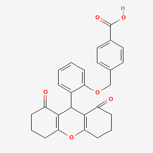 4-{[2-(1,8-dioxo-2,3,4,5,6,7,8,9-octahydro-1H-xanthen-9-yl)phenoxy]methyl}benzoic acid