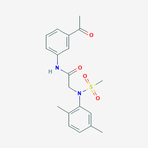 N-(3-acetylphenyl)-2-(2,5-dimethyl-N-methylsulfonylanilino)acetamide