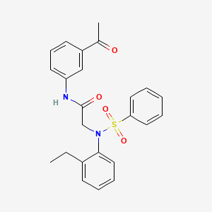 molecular formula C24H24N2O4S B3521462 N~1~-(3-acetylphenyl)-N~2~-(2-ethylphenyl)-N~2~-(phenylsulfonyl)glycinamide 