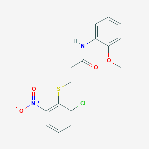 3-[(2-Chloro-6-nitrophenyl)sulfanyl]-N~1~-(2-methoxyphenyl)propanamide