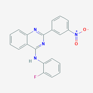 N-(2-fluorophenyl)-2-(3-nitrophenyl)quinazolin-4-amine