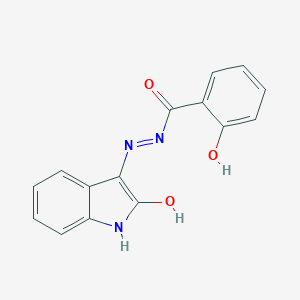2-hydroxy-N'-(2-oxo-1,2-dihydro-3H-indol-3-ylidene)benzohydrazide