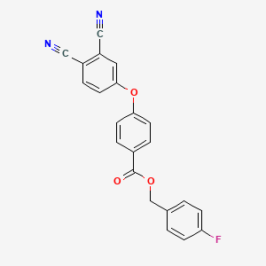 molecular formula C22H13FN2O3 B3521548 4-fluorobenzyl 4-(3,4-dicyanophenoxy)benzoate 