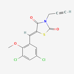 5-(3,5-dichloro-2-methoxybenzylidene)-3-(2-propyn-1-yl)-1,3-thiazolidine-2,4-dione