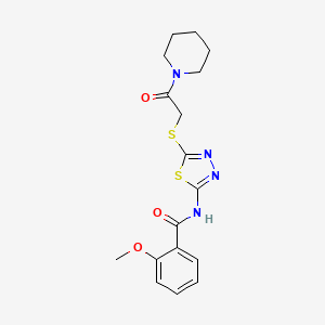 2-methoxy-N-(5-{[2-oxo-2-(piperidin-1-yl)ethyl]sulfanyl}-1,3,4-thiadiazol-2-yl)benzamide