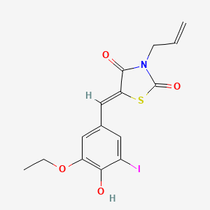 molecular formula C15H14INO4S B3521641 3-allyl-5-(3-ethoxy-4-hydroxy-5-iodobenzylidene)-1,3-thiazolidine-2,4-dione 