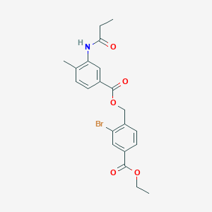 2-Bromo-4-(ethoxycarbonyl)benzyl 4-methyl-3-(propionylamino)benzoate