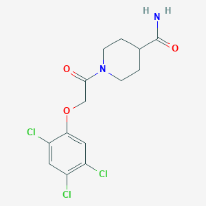 molecular formula C14H15Cl3N2O3 B3521653 1-[(2,4,5-trichlorophenoxy)acetyl]-4-piperidinecarboxamide 