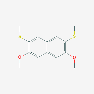 molecular formula C14H16O2S2 B035217 2,7-Dimethoxy-3,6-bis(methylthio)-naphthalene CAS No. 105404-97-5