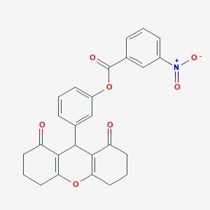 3-(1,8-dioxo-2,3,4,5,6,7,8,9-octahydro-1H-xanthen-9-yl)phenyl 3-nitrobenzoate