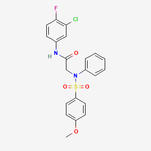 N~1~-(3-chloro-4-fluorophenyl)-N~2~-[(4-methoxyphenyl)sulfonyl]-N~2~-phenylglycinamide