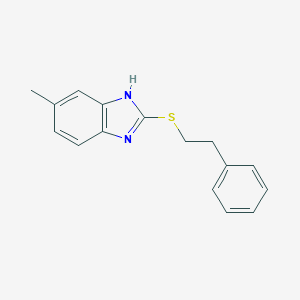 molecular formula C16H16N2S B352176 5-methyl-2-(phenethylthio)-1H-benzo[d]imidazole CAS No. 637322-86-2