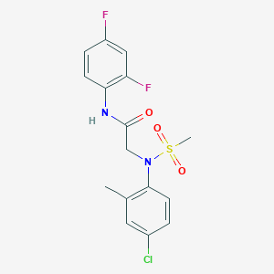 2-(4-chloro-2-methyl-N-methylsulfonylanilino)-N-(2,4-difluorophenyl)acetamide