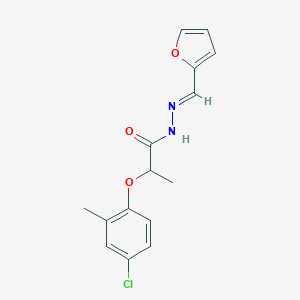 molecular formula C15H15ClN2O3 B352177 2-(4-chloro-2-methylphenoxy)-N'-[(E)-furan-2-ylmethylidene]propanehydrazide CAS No. 13793-25-4