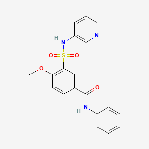 4-methoxy-N-phenyl-3-(pyridin-3-ylsulfamoyl)benzamide