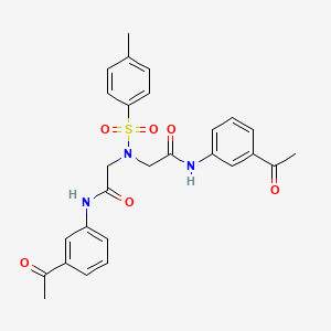 2-[[2-(3-acetylanilino)-2-oxoethyl]-(4-methylphenyl)sulfonylamino]-N-(3-acetylphenyl)acetamide