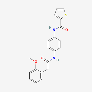 molecular formula C20H18N2O3S B3521803 N-(4-{[2-(2-methoxyphenyl)acetyl]amino}phenyl)-2-thiophenecarboxamide 