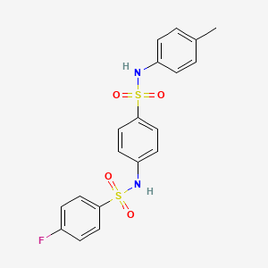 4-fluoro-N-(4-{[(4-methylphenyl)amino]sulfonyl}phenyl)benzenesulfonamide