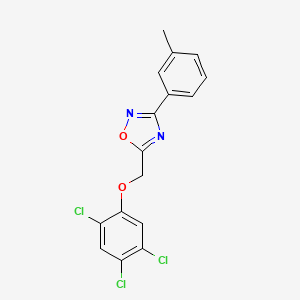 3-(3-methylphenyl)-5-[(2,4,5-trichlorophenoxy)methyl]-1,2,4-oxadiazole