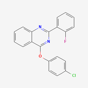 molecular formula C20H12ClFN2O B3521827 4-(4-chlorophenoxy)-2-(2-fluorophenyl)quinazoline 