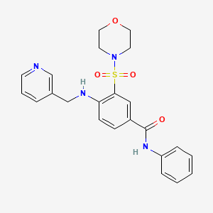 molecular formula C23H24N4O4S B3521851 3-(4-morpholinylsulfonyl)-N-phenyl-4-[(3-pyridinylmethyl)amino]benzamide 