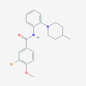 3-bromo-4-methoxy-N-[2-(4-methylpiperidin-1-yl)phenyl]benzamide