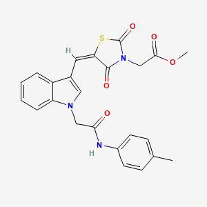 molecular formula C24H21N3O5S B3521881 methyl {5-[(1-{2-[(4-methylphenyl)amino]-2-oxoethyl}-1H-indol-3-yl)methylene]-2,4-dioxo-1,3-thiazolidin-3-yl}acetate 