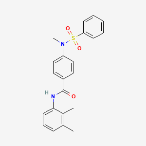 molecular formula C22H22N2O3S B3521906 N-(2,3-dimethylphenyl)-4-[methyl(phenylsulfonyl)amino]benzamide 