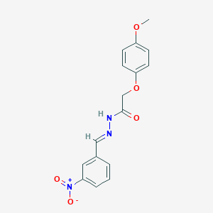 molecular formula C16H15N3O5 B352192 2-(4-methoxyphenoxy)-N'-[(E)-(3-nitrophenyl)methylidene]acetohydrazide CAS No. 301159-11-5