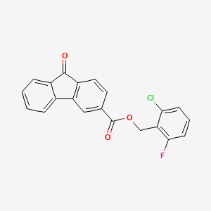 2-chloro-6-fluorobenzyl 9-oxo-9H-fluorene-3-carboxylate