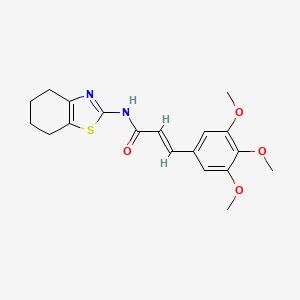 (E)-N-(4,5,6,7-TETRAHYDRO-1,3-BENZOTHIAZOL-2-YL)-3-(3,4,5-TRIMETHOXYPHENYL)-2-PROPENAMIDE