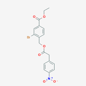 Ethyl 3-bromo-4-({[2-(4-nitrophenyl)acetyl]oxy}methyl)benzoate