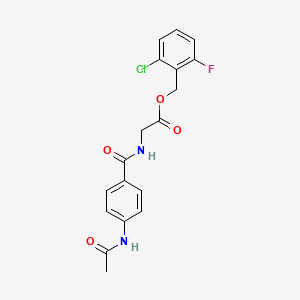 2-Chloro-6-fluorobenzyl 2-{[4-(acetylamino)benzoyl]amino}acetate