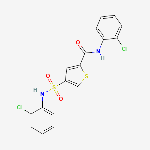 N-(2-chlorophenyl)-4-[(2-chlorophenyl)sulfamoyl]thiophene-2-carboxamide