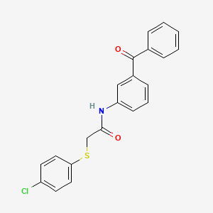 N-(3-benzoylphenyl)-2-[(4-chlorophenyl)thio]acetamide