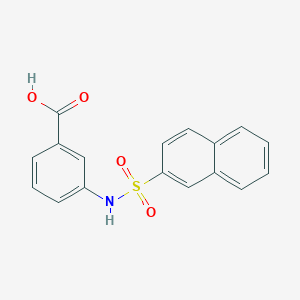 molecular formula C17H13NO4S B352202 3-(Naphthalene-2-sulfonamido)benzoic acid CAS No. 186032-64-4