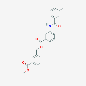 molecular formula C25H23NO5 B3522037 3-(ethoxycarbonyl)benzyl 3-[(3-methylbenzoyl)amino]benzoate 