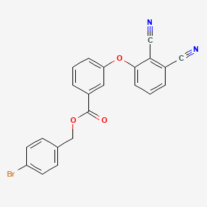 molecular formula C22H13BrN2O3 B3522040 4-bromobenzyl 3-(2,3-dicyanophenoxy)benzoate 