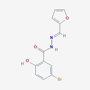 molecular formula C12H9BrN2O3 B352205 (E)-5-bromo-N'-(furan-2-ylmethylene)-2-hydroxybenzohydrazide CAS No. 109019-04-7