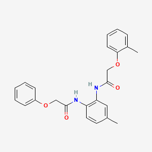 molecular formula C24H24N2O4 B3522060 2-(2-methylphenoxy)-N-{5-methyl-2-[(phenoxyacetyl)amino]phenyl}acetamide 