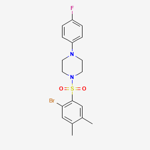 1-(2-Bromo-4,5-dimethylbenzenesulfonyl)-4-(4-fluorophenyl)piperazine