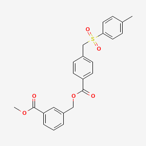 molecular formula C24H22O6S B3522079 methyl 3-{[(4-{[(4-methylphenyl)sulfonyl]methyl}benzoyl)oxy]methyl}benzoate 