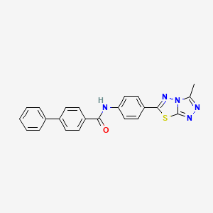 N-[4-(3-methyl[1,2,4]triazolo[3,4-b][1,3,4]thiadiazol-6-yl)phenyl]-4-biphenylcarboxamide