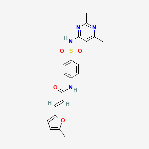 molecular formula C20H20N4O4S B3522111 N-(4-{[(2,6-dimethyl-4-pyrimidinyl)amino]sulfonyl}phenyl)-3-(5-methyl-2-furyl)acrylamide 